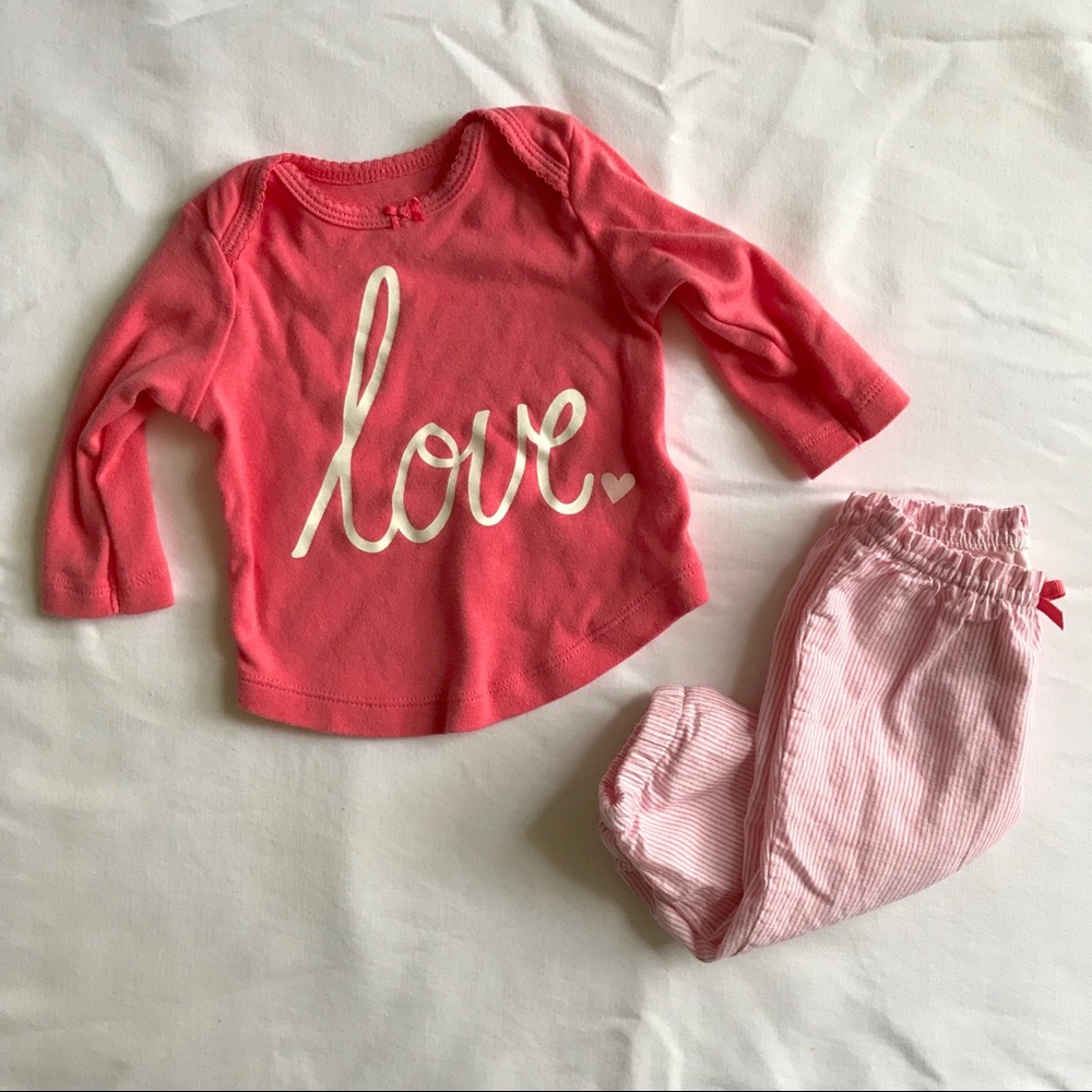 Carter’s 2 Piece Pink Outfit